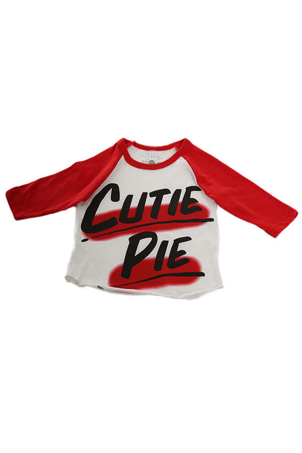 Kids Baron Von Fancy Cutie Pie Raglan - White/Red