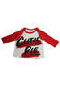 Kids Baron Von Fancy Cutie Pie Raglan - White/Red - Thumbnail 1