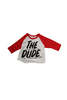 Kids Baron Von Fancy The Dude Raglan - White/Red - Thumbnail 1