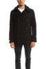 Biography Double Breasted Pea Coat - Black  - Thumbnail 1