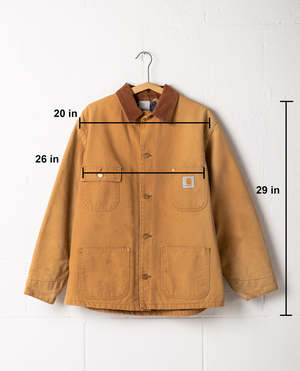 り*こ様 80s Carhartt duck chore coat jacket Vintage Carhartt Brown Duck Blanket Lined Coat Chore Jacket Size