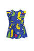 Mini Rodini Veggie Woven Ruffled Dress - Blue - Thumbnail 1