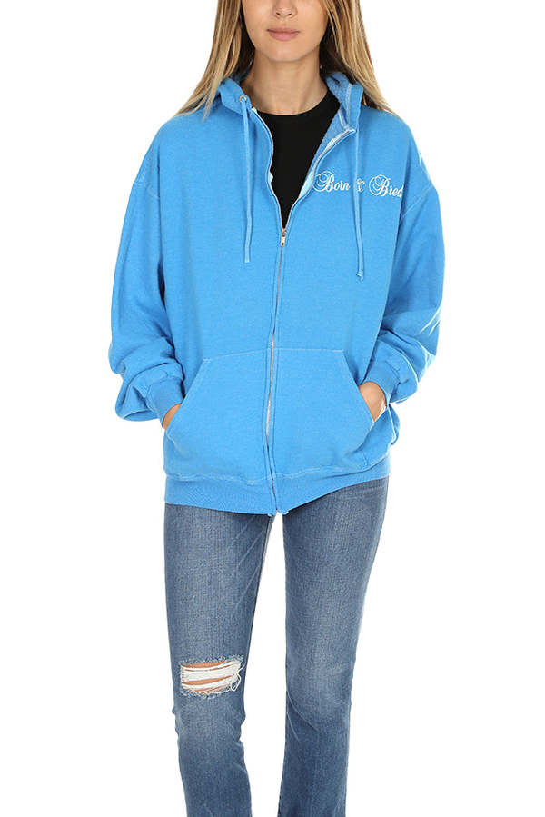 Blue&Cream Born & Bred Hoodie sweater - Sky Blue