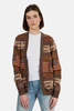 Remi Relief Wool Native Boarder Cardigan - Brown - Thumbnail 1