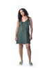 Eliza Faulkner Linen Slip Dress - Forest Green - Thumbnail 4