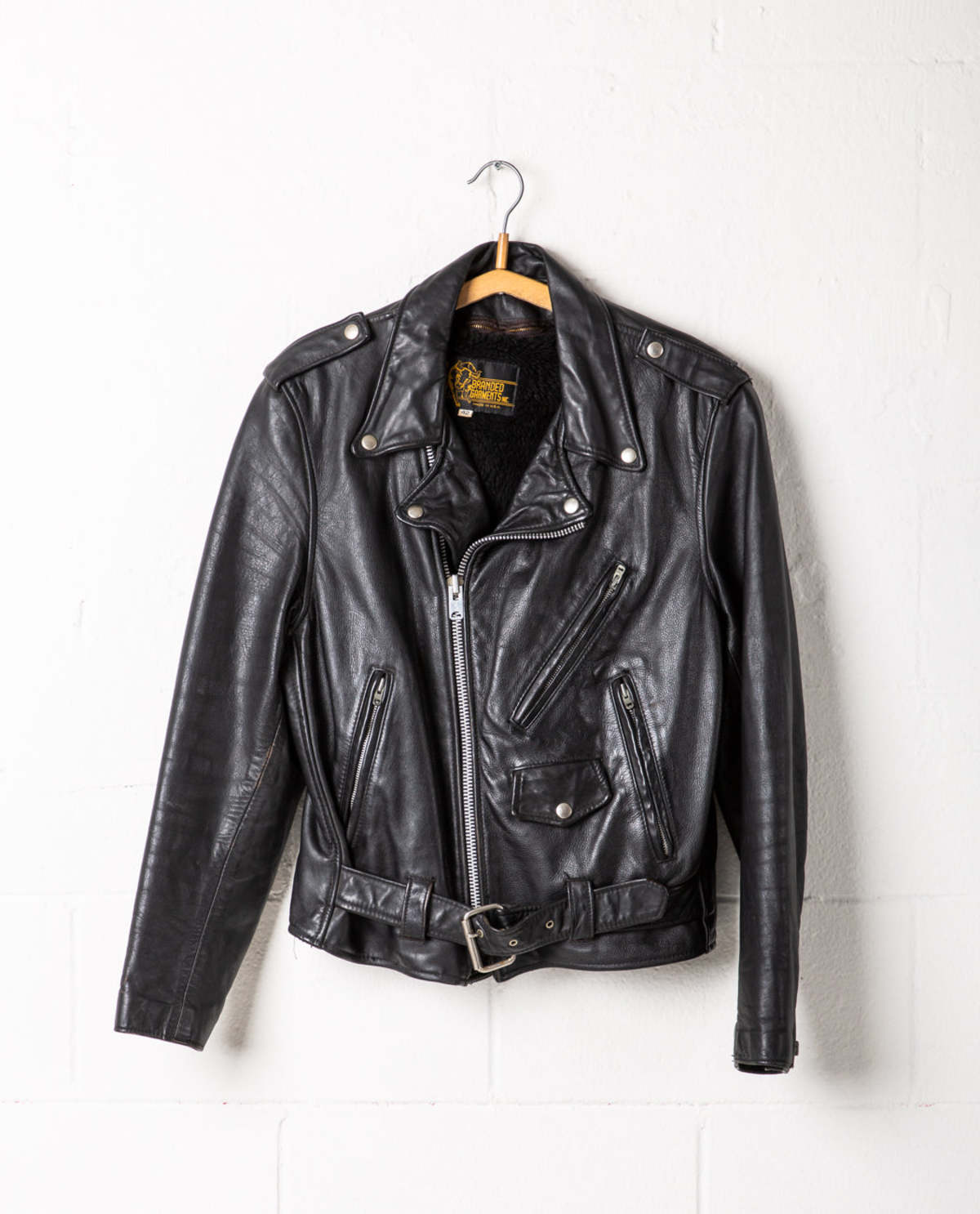 Branded Garments Leather Lined Biker Jacket | Garmentory