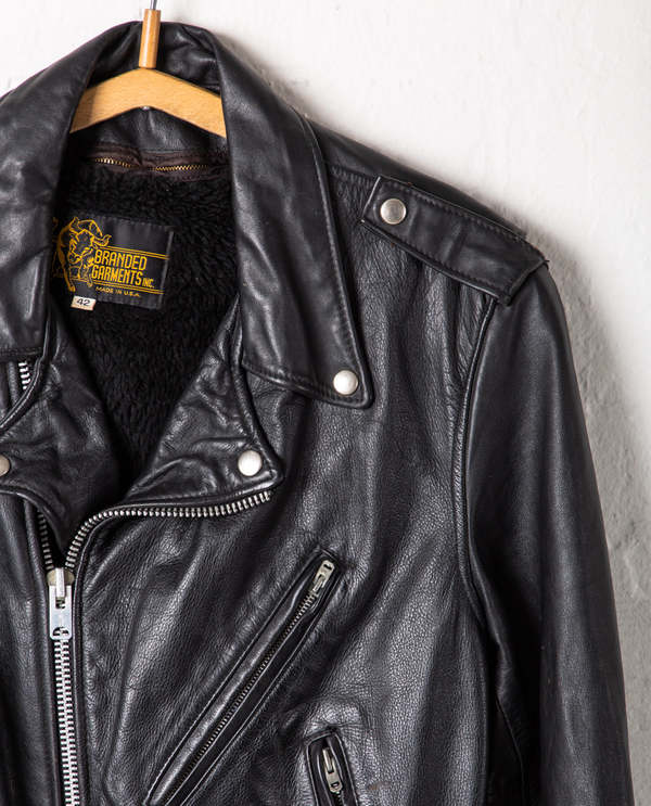 Branded Garments Leather Lined Biker Jacket | Garmentory
