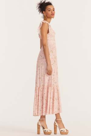 white christmas dresses Chessie Fragrance Print Cotton Maxi Dress-Women's Designer Luxury Dresses main image 0