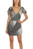 Coven Silver Beaded Dress - Gray - Thumbnail 1