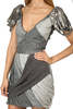 Coven Silver Beaded Dress - Gray - Thumbnail 4