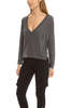 Crossley Oversized V Neck Sweater - Grey - Thumbnail 2