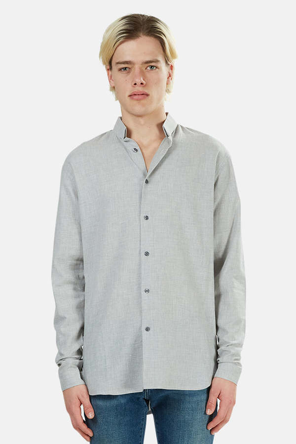 Blue&Cream Dior Button - Down Grey