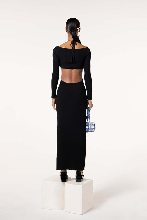 cult gaia enzo knit dress Cult Gaia Enzo Knit Dress - Black