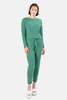 The Tile Club Florence Ribbed Cashmere Pants - Green - Thumbnail 5