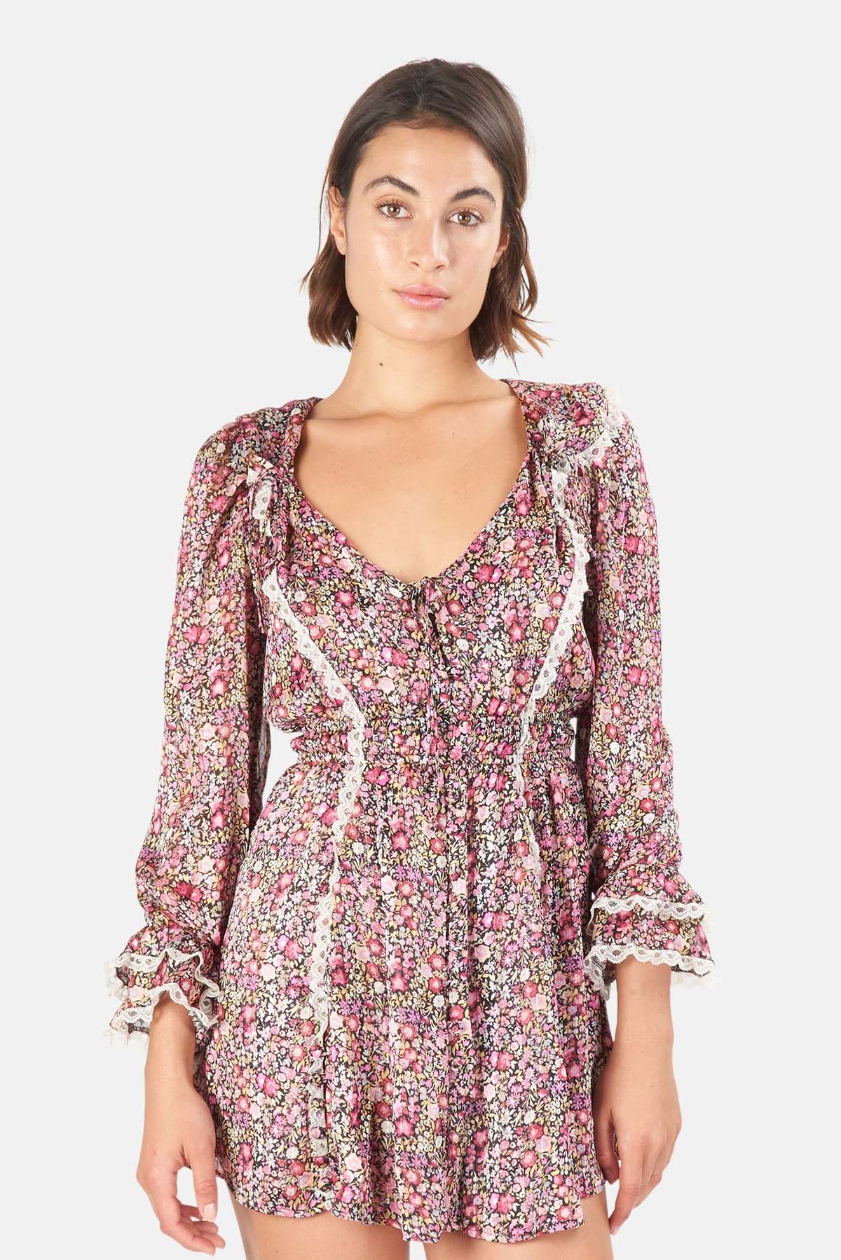 For Love & Lemons Grace Mini Dress - Multi | Garmentory