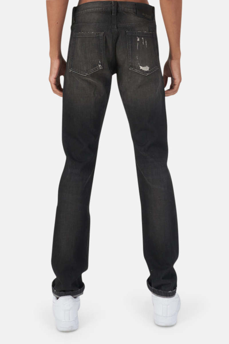 Blue&Cream HL Distressed Jean - Black