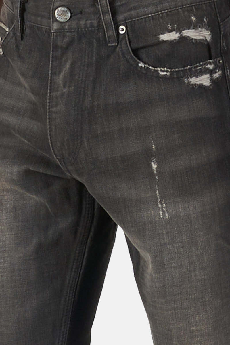 Blue&Cream HL Distressed Jean - Black