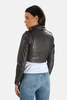 IRO Leufy Leather Jacket - Anthracite - Thumbnail 3