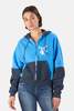 Blue&Cream Japanese Windmill Colorblock Crop Hoodie - Sky Blue/Navy - Thumbnail 1