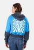 Blue&Cream Japanese Windmill Colorblock Crop Hoodie - Sky Blue/Navy - Thumbnail 3