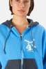 Blue&Cream Japanese Windmill Colorblock Crop Hoodie - Sky Blue/Navy - Thumbnail 4