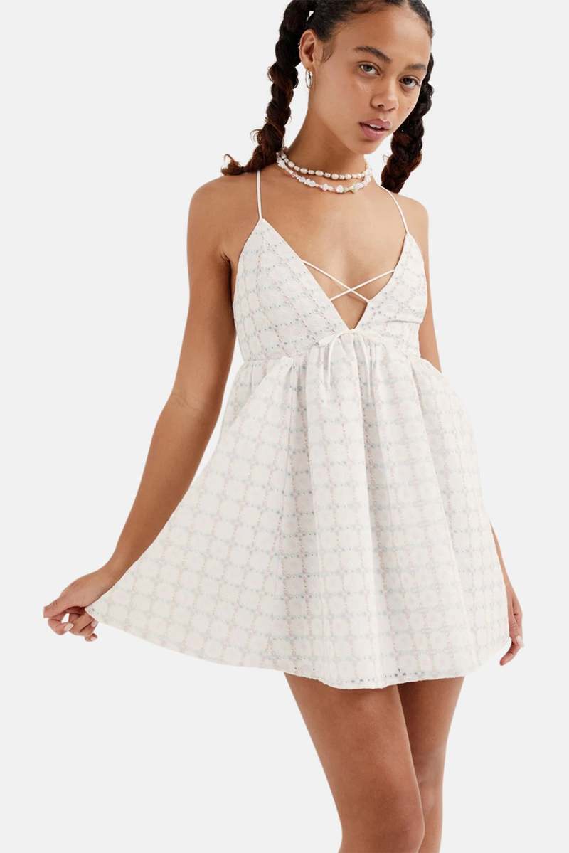 knee length dresses for ladies Jodie Jacquard Mini Dress – SAU LEE main image 0