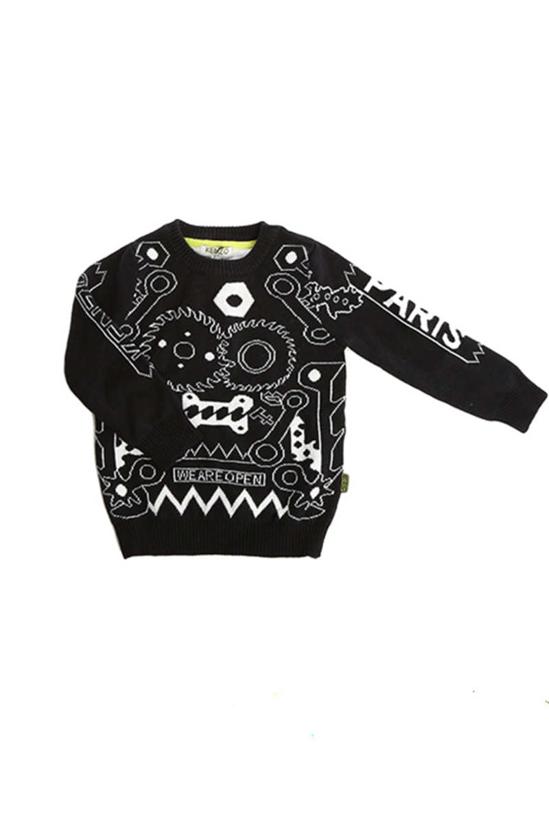 Kids Kenzo Knit Sweater - Black | Garmentory