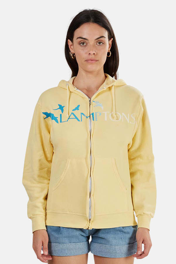 Blue&Cream Lamptons Birds Hoodie - Yellow