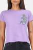 Blue&Cream Leaf Tee - Purple - Thumbnail 4