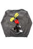 Little Eleven Paris Bickey Jacquard Mickey Hoody - Dark Grey - Thumbnail 2