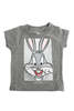 Little Eleven Paris Bugs Bunny Tee - Charcoal - Thumbnail 1