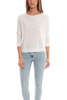 By Malene Birger Vinda Slub Jersey Crewneck - White - Thumbnail 1
