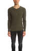 3.1 Phillip Lim Incomplete Waffle Henley LS - Military Green - Thumbnail 1