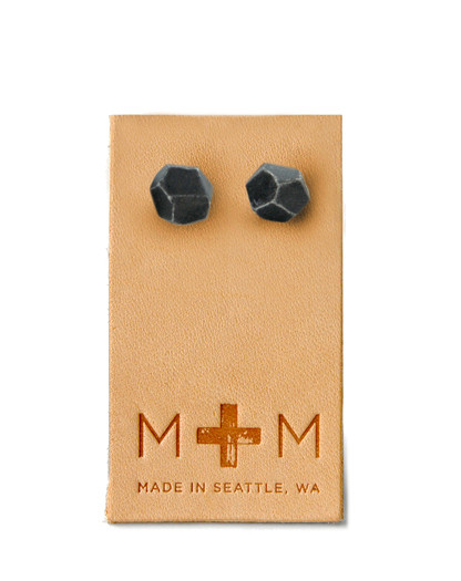 Maple & Mauve Ceramic Facets Studs Maple & Mauve Ceramic Facets Studs