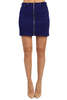 Cotton Citizen Mini Zip Skirt - Dark Purple - Thumbnail 2