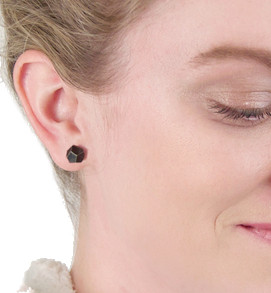 Maple & Mauve Ceramic Facets Studs Maple & Mauve Ceramic Facets Studs