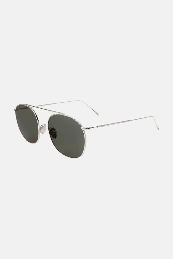 Illesteva Mykonos II Sunglasses - Silver/Olive | Garmentory display picture 1