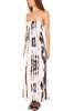 MYNE Constance Strapless Maxi dress - Black/White Tie-Dye - Thumbnail 2