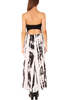MYNE Constance Strapless Maxi dress - Black/White Tie-Dye - Thumbnail 3