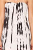 MYNE Constance Strapless Maxi dress - Black/White Tie-Dye - Thumbnail 4
