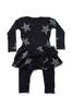 Kids Nununu Star Bodysuit Skirt - Black - Thumbnail 1