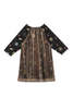 Kids Oaks of Acorn Disco Print Club Dress - Multi/Gold Overlay - Thumbnail 2