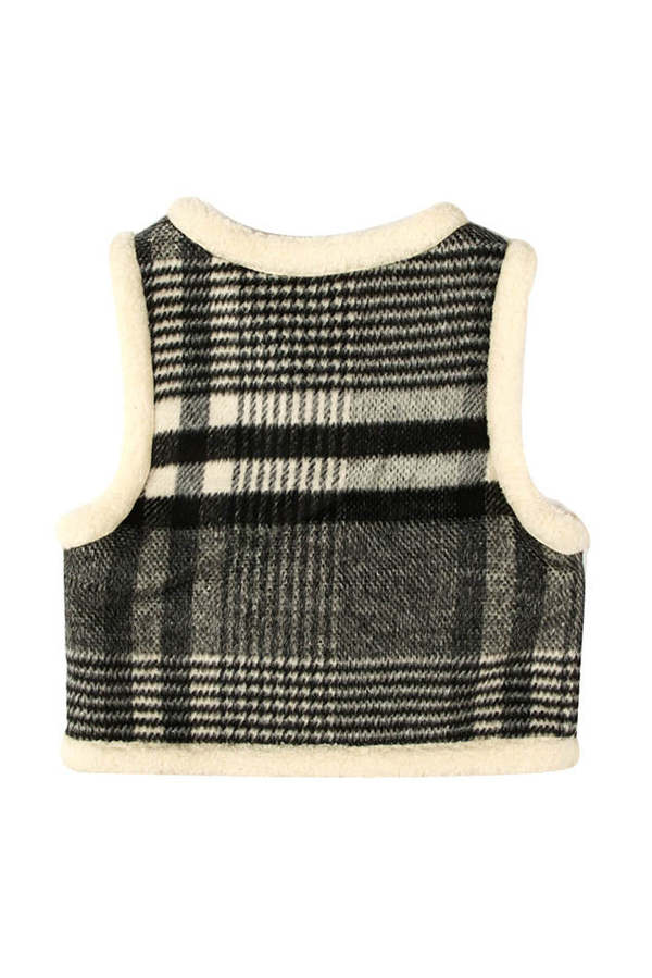 Kids Oaks of Acorn Fuzzy Monochrome Vest Kids Oaks of Acorn Fuzzy Monochrome Vest