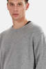 The Tile Club Oversized Cashmere Sweater - Grey - Thumbnail 4
