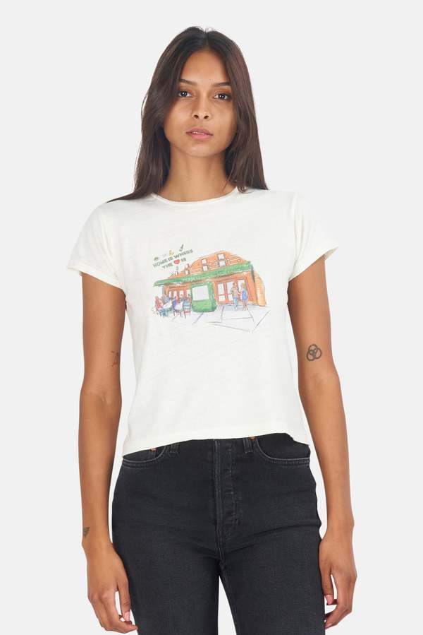 Blue&Cream Pitti Tee - Ecru