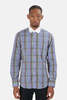 Blue&Cream Key Collar Shirt - Blue Plaid - Thumbnail 1