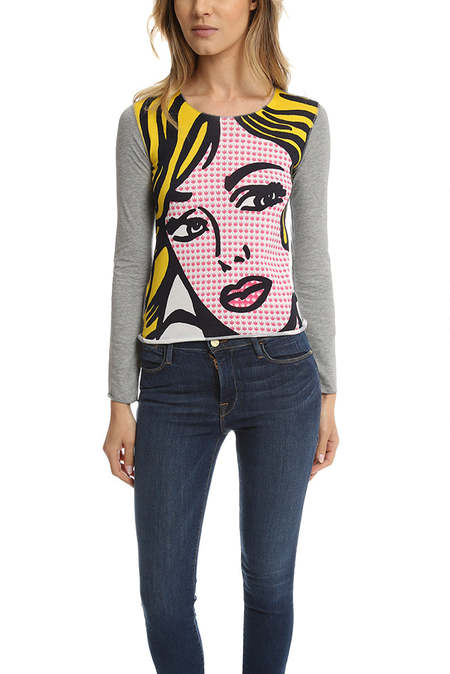 Lucien Pellat-Finet Embroidered Leaf Tee - Brown | Garmentory
