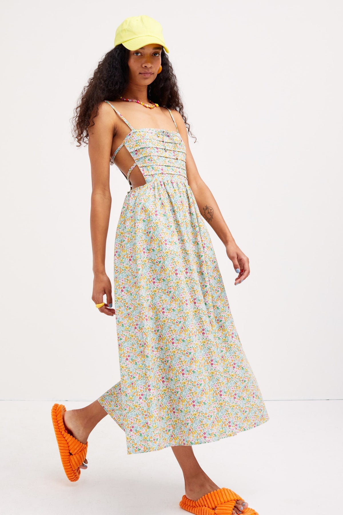 For Love & Lemons Raleigh Midi Dress - Blue