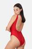 Private Party Hamptons One Piece Swimsuit - Red - Thumbnail 3