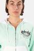 Blue&Cream Skull Colorblock Crop Hoodie - Mint/Black - Thumbnail 4